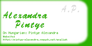 alexandra pintye business card